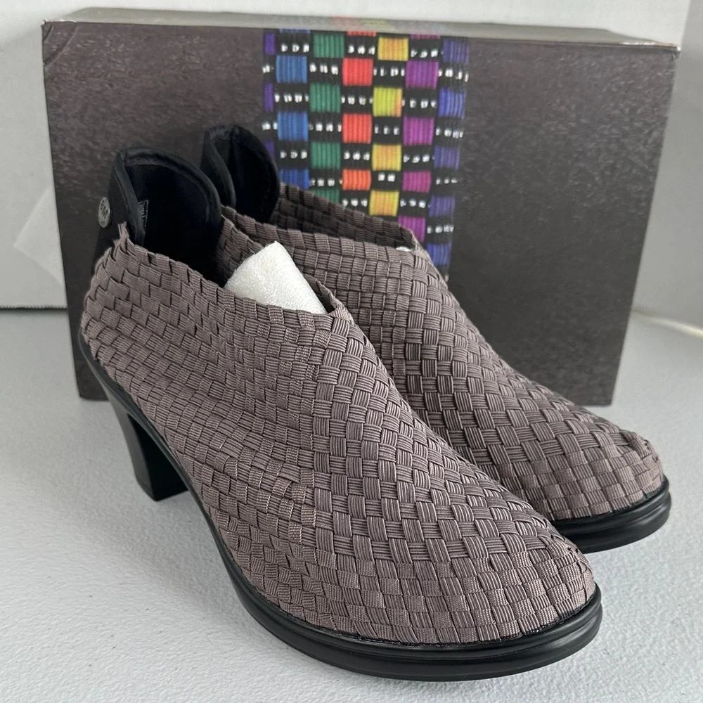 bernie mev. woven taupe ankle mules. Brand New - Picture 1 of 5